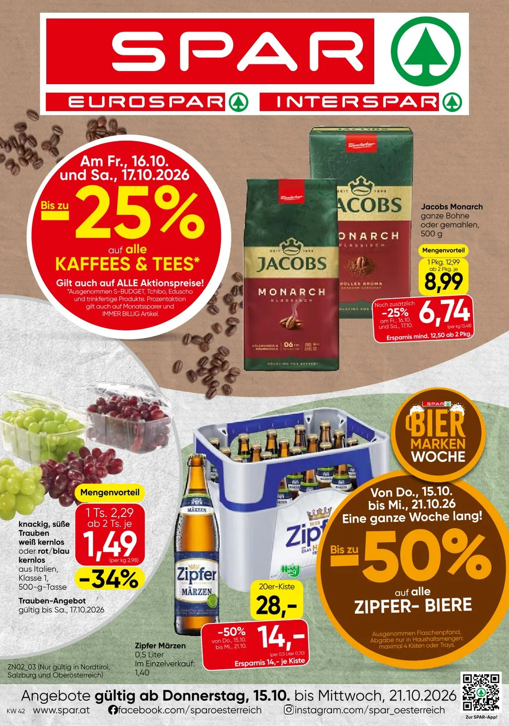 Spar Flugblatt ab 15.10.2026 (Donnerstag)