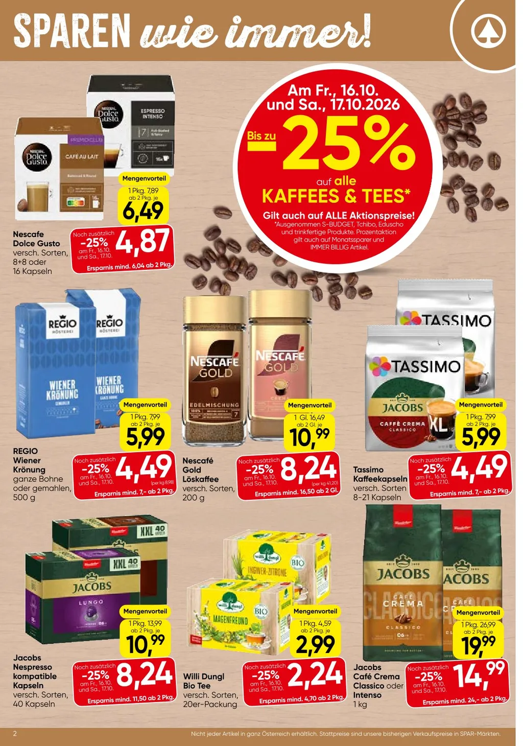 Spar Flugblatt ab 15.10.2026 (Donnerstag)