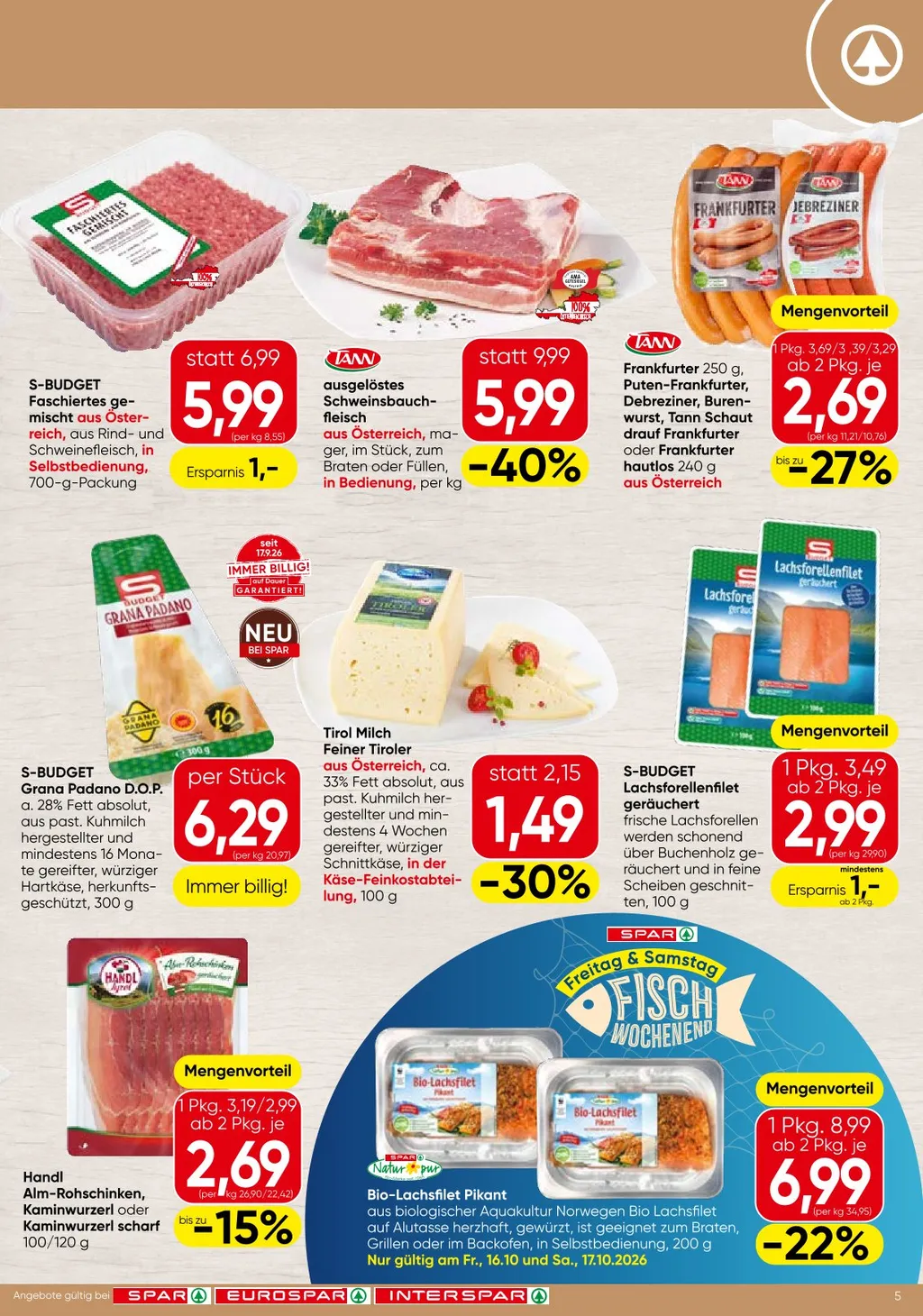 Spar Flugblatt ab 15.10.2026 (Donnerstag)