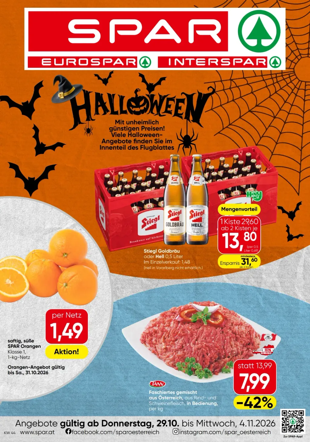 Spar Flugblatt ab 29.10.2026 (Donnerstag)