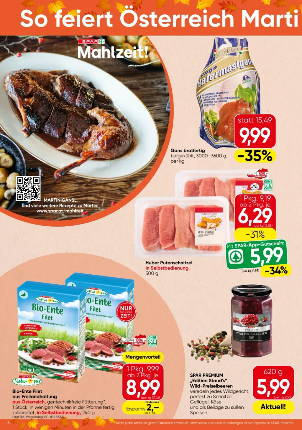 Spar Flugblatt ab 29.10.2026 (Donnerstag)