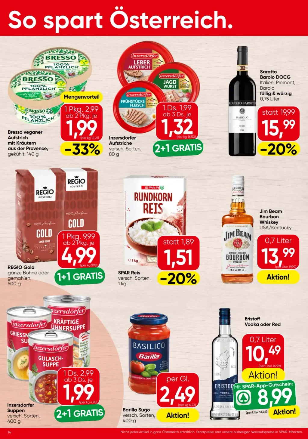 Spar Flugblatt ab 29.10.2026 (Donnerstag)