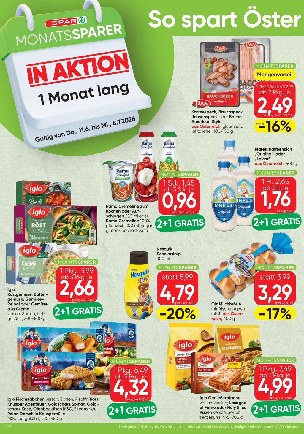 Spar Flugblatt ab 11.06.2026 (Donnerstag)