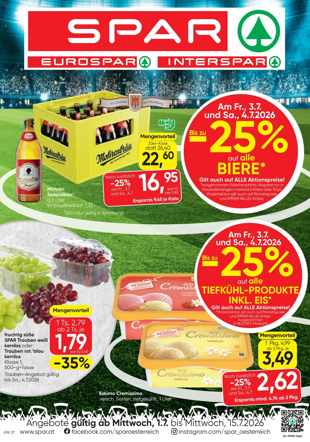 Spar Flugblatt ab 01.07.2026 (Mittwoch)