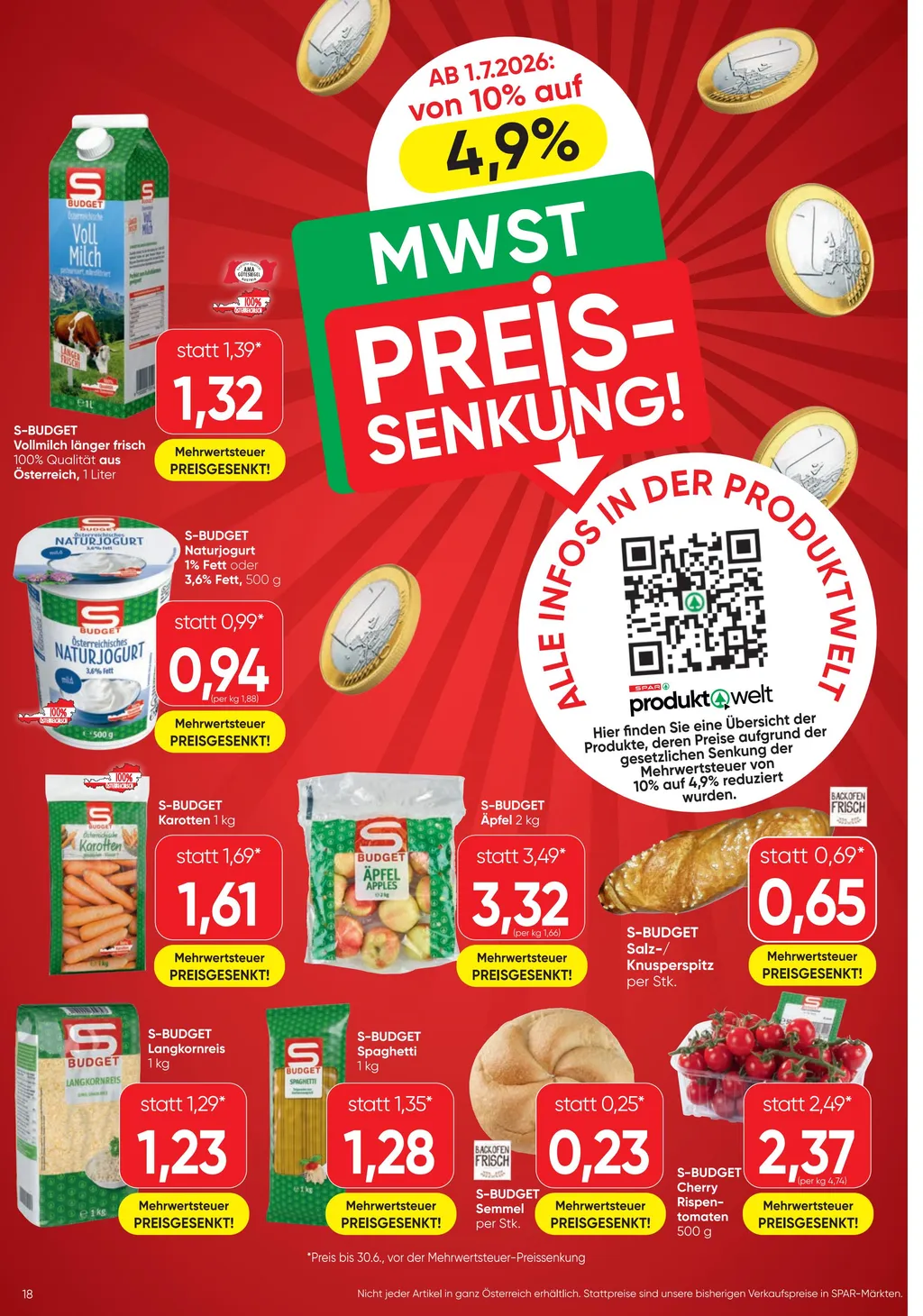 Spar Flugblatt ab 01.07.2026 (Mittwoch)