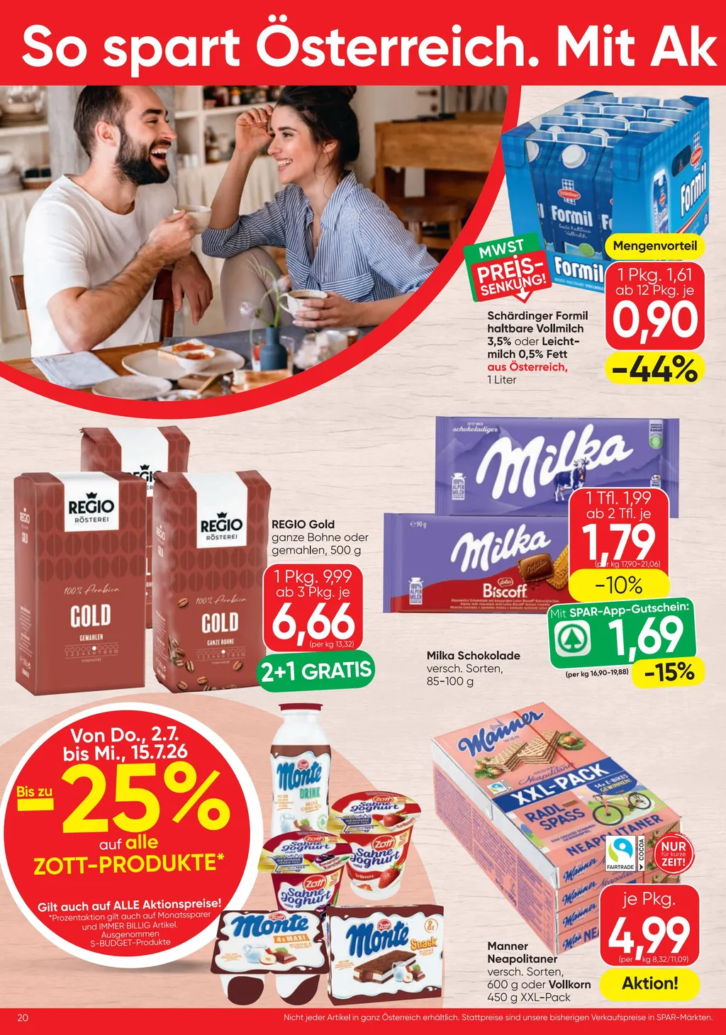 Spar Flugblatt ab 01.07.2026 (Mittwoch)