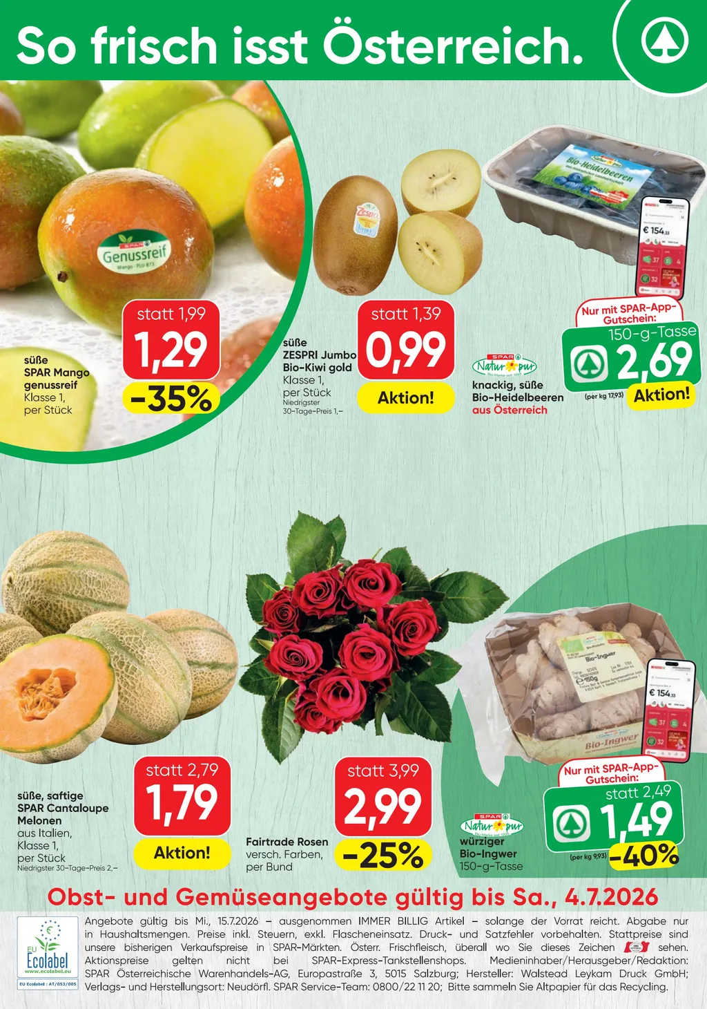 Spar Flugblatt ab 01.07.2026 (Mittwoch)