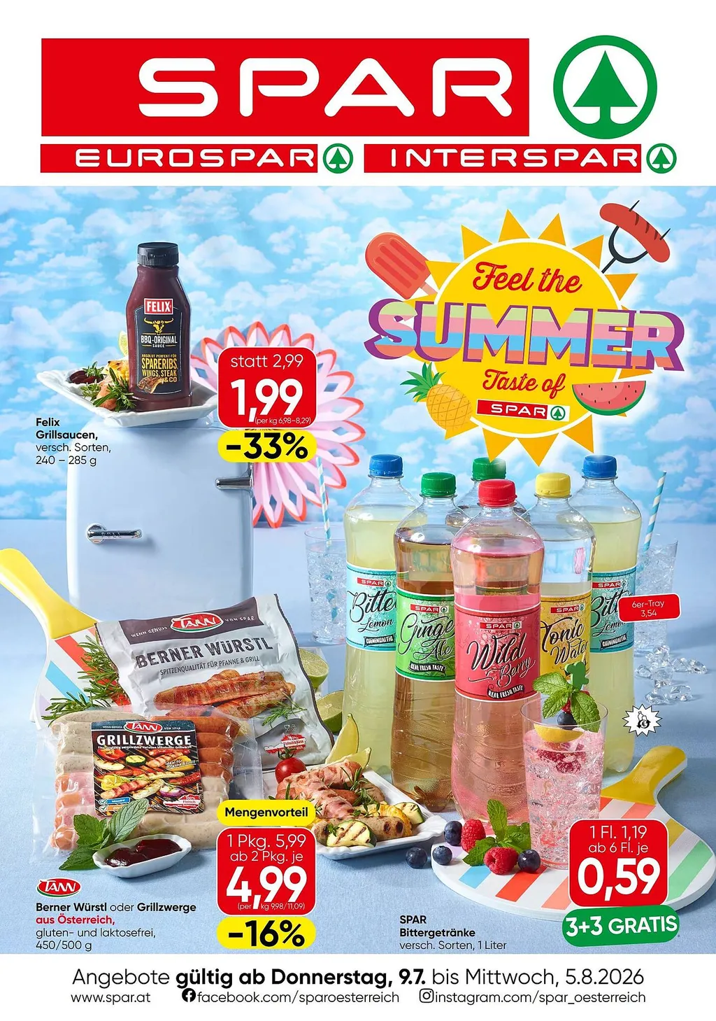 SPAR Feel the Summer Flugblatt 09.07.2026