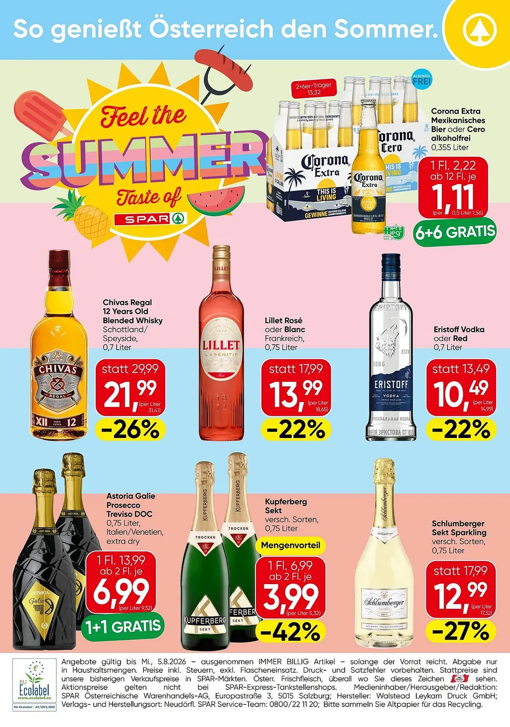 SPAR Feel the Summer Flugblatt 09.07.2026