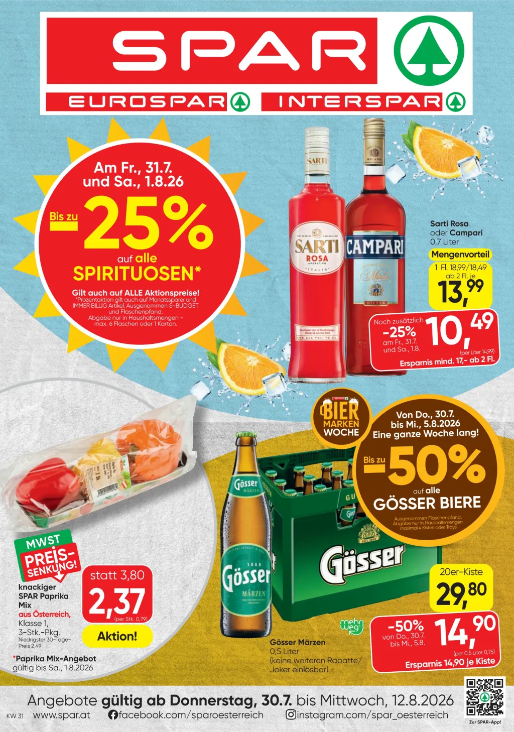 Spar Flugblatt ab 30.07.2026 (Donnerstag)