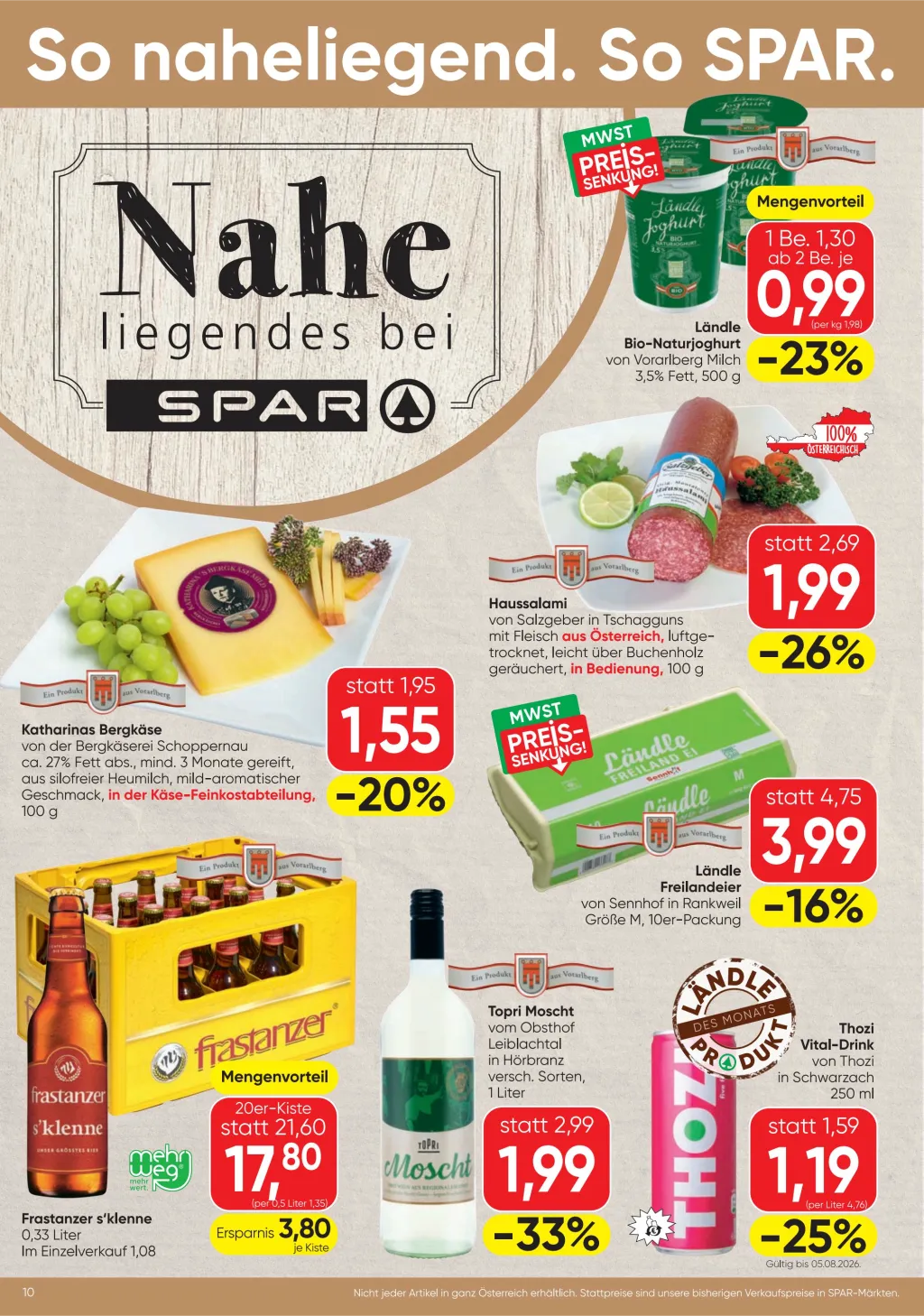 Spar Flugblatt ab 30.07.2026 (Donnerstag)