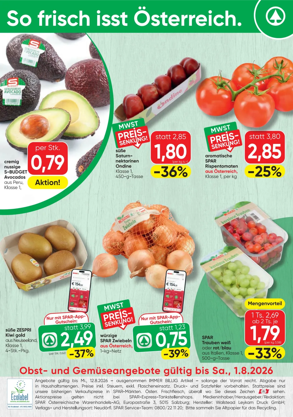 Spar Flugblatt ab 30.07.2026 (Donnerstag)