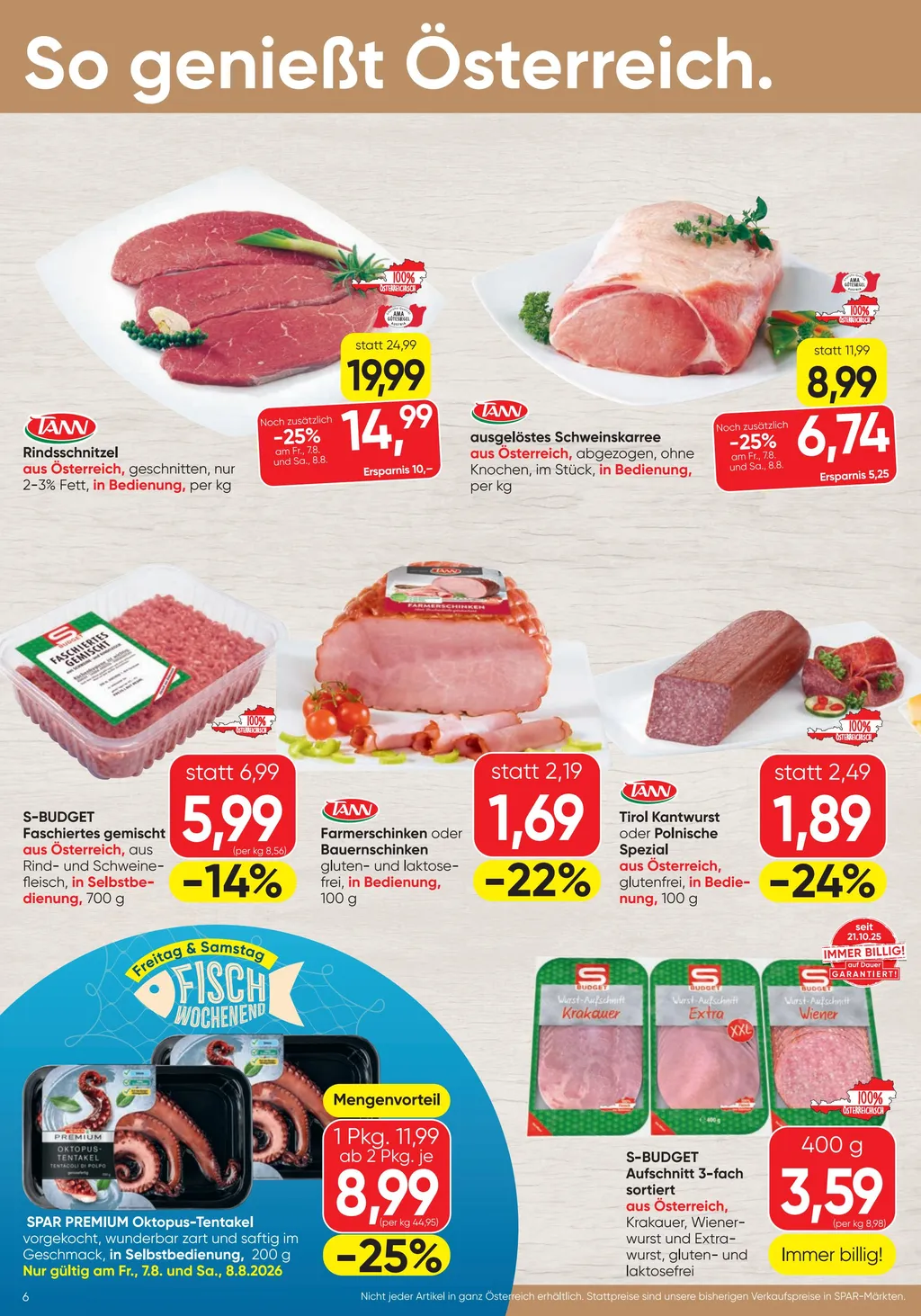 Spar Flugblatt ab 06.08.2026 (Donnerstag)