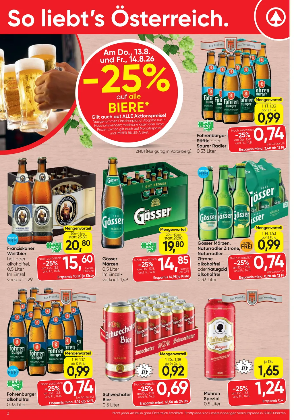 Spar Flugblatt ab 13.08.2026 (Donnerstag)
