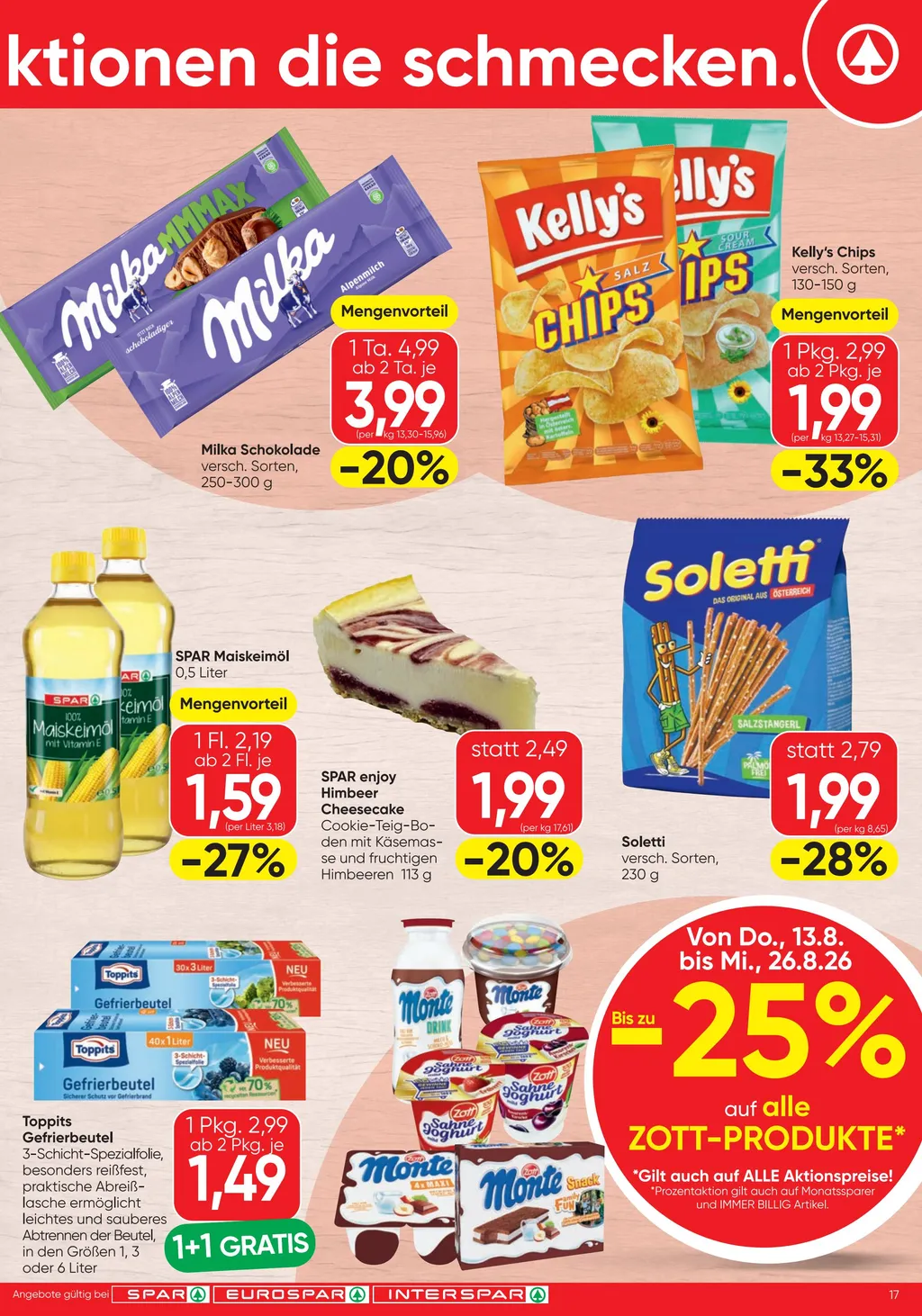 Spar Flugblatt ab 13.08.2026 (Donnerstag)