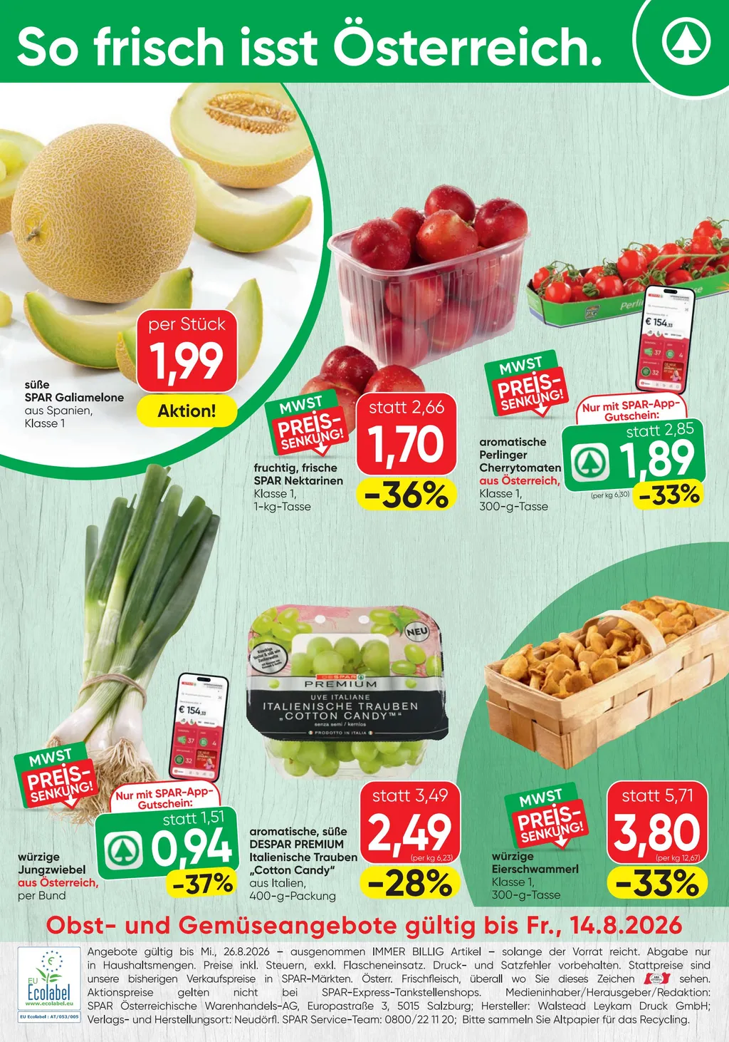 Spar Flugblatt ab 13.08.2026 (Donnerstag)