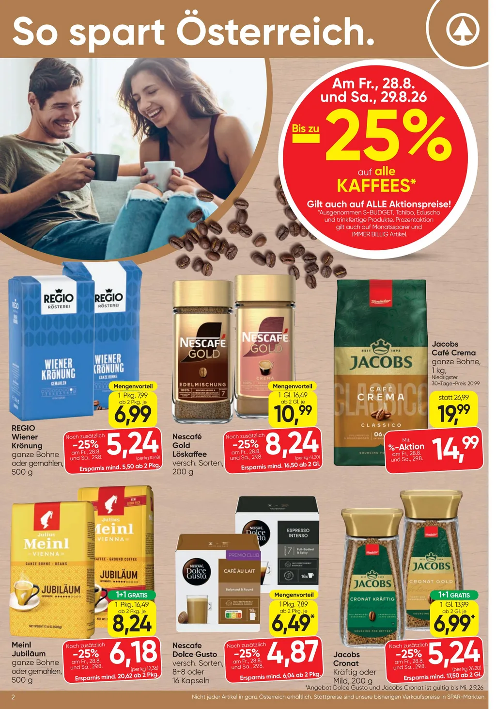 Spar Flugblatt ab 27.08.2026 (Donnerstag)