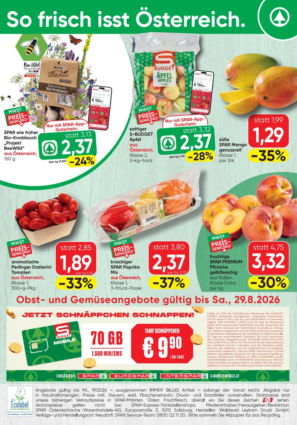 Spar Flugblatt ab 27.08.2026 (Donnerstag)