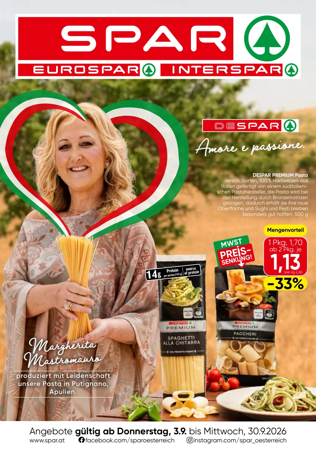 Spar İtalien Flugblatt ab 03.09.2026 (Donnerstag)