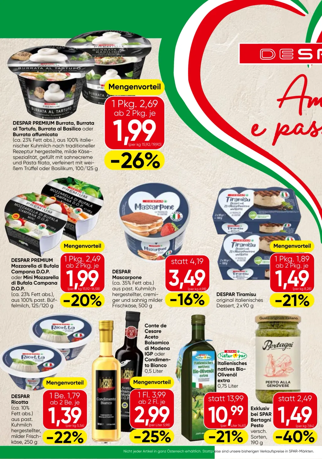 Spar İtalien Flugblatt ab 03.09.2026 (Donnerstag)
