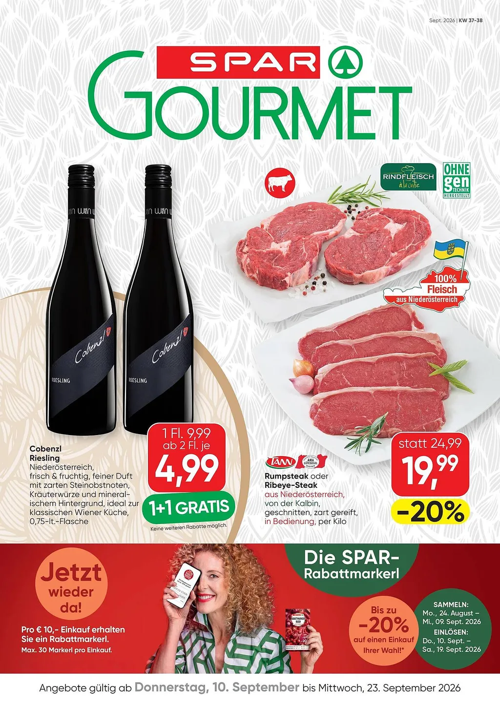 Spar Gourmet Flugblatt ab 10.09.2026 (Donnerstag)