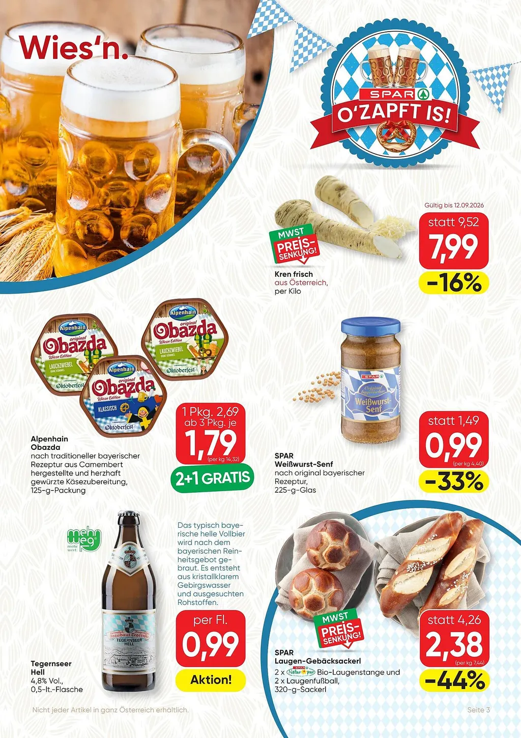 Spar Gourmet Flugblatt ab 10.09.2026 (Donnerstag)