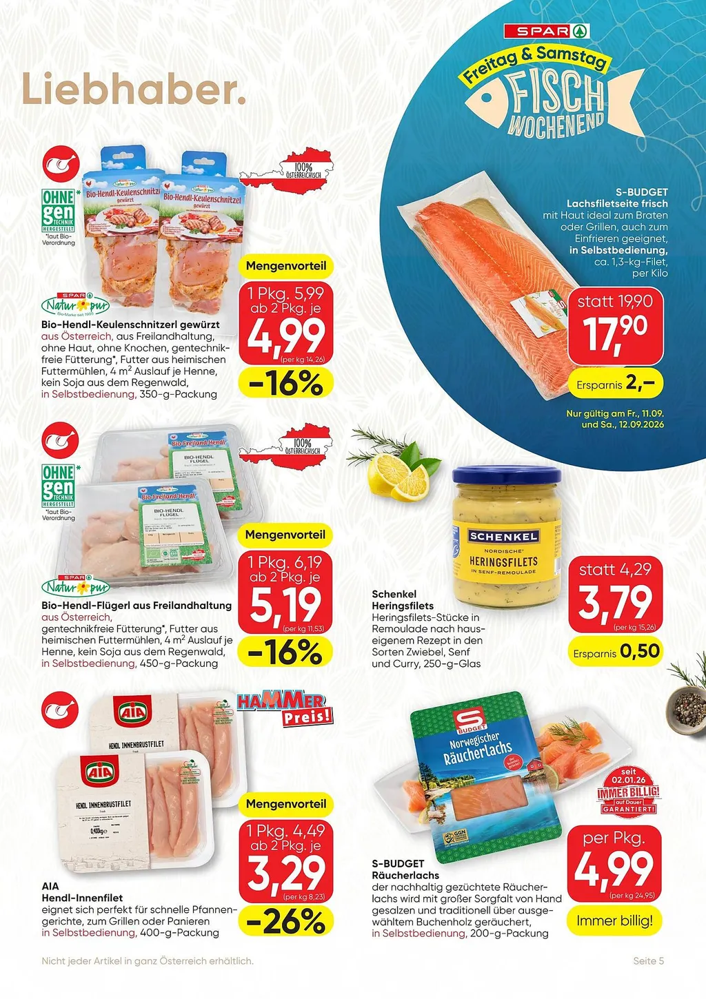 Spar Gourmet Flugblatt ab 10.09.2026 (Donnerstag)