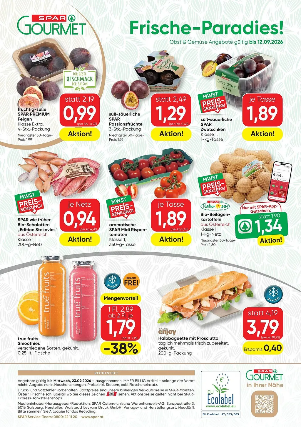 Spar Gourmet Flugblatt ab 10.09.2026 (Donnerstag)