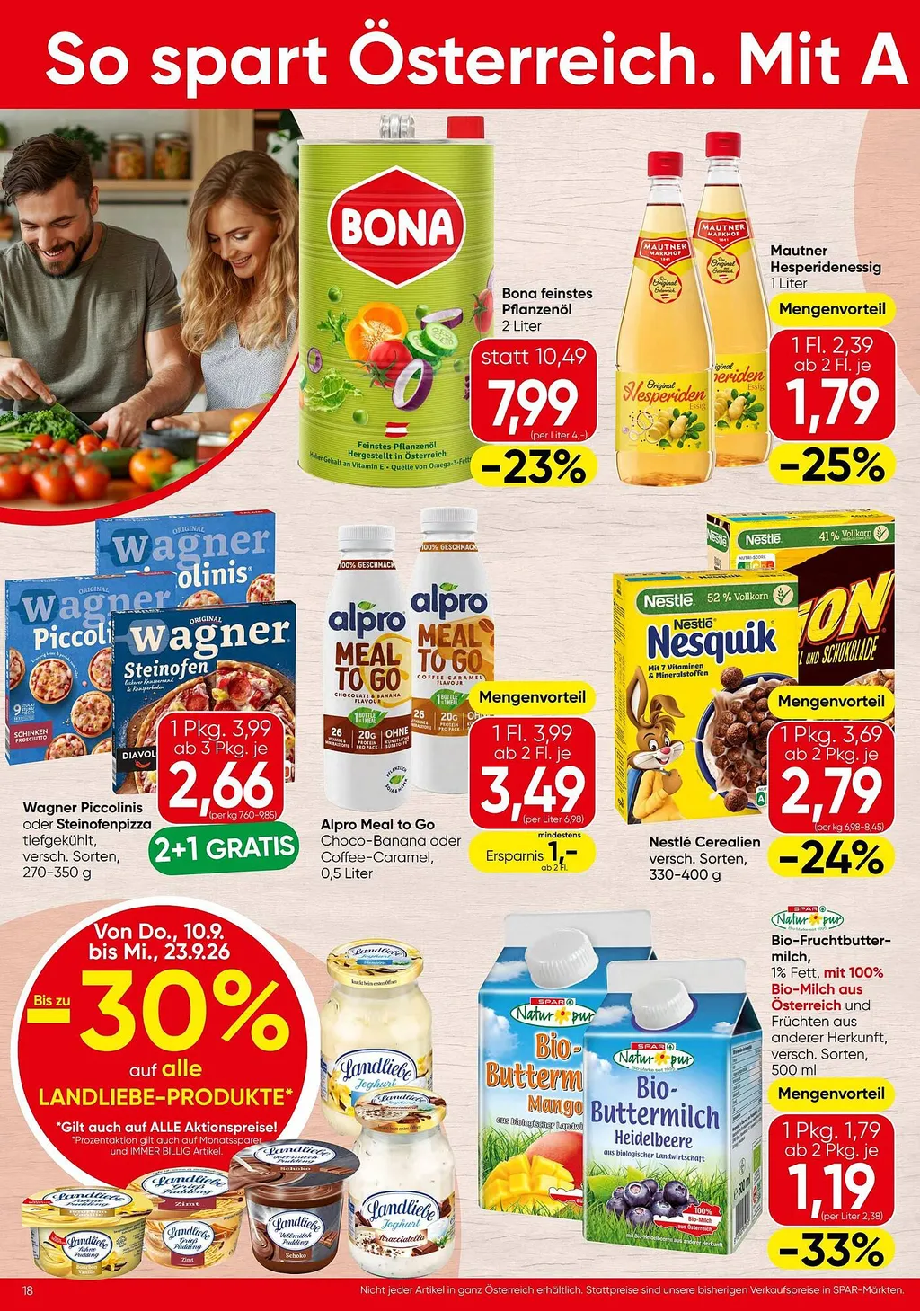 Spar Flugblatt ab 10.09.2026 (Donnerstag)