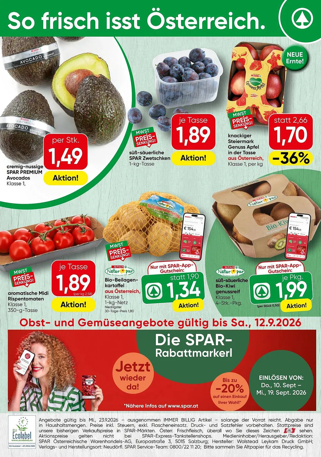 Spar Flugblatt ab 10.09.2026 (Donnerstag)