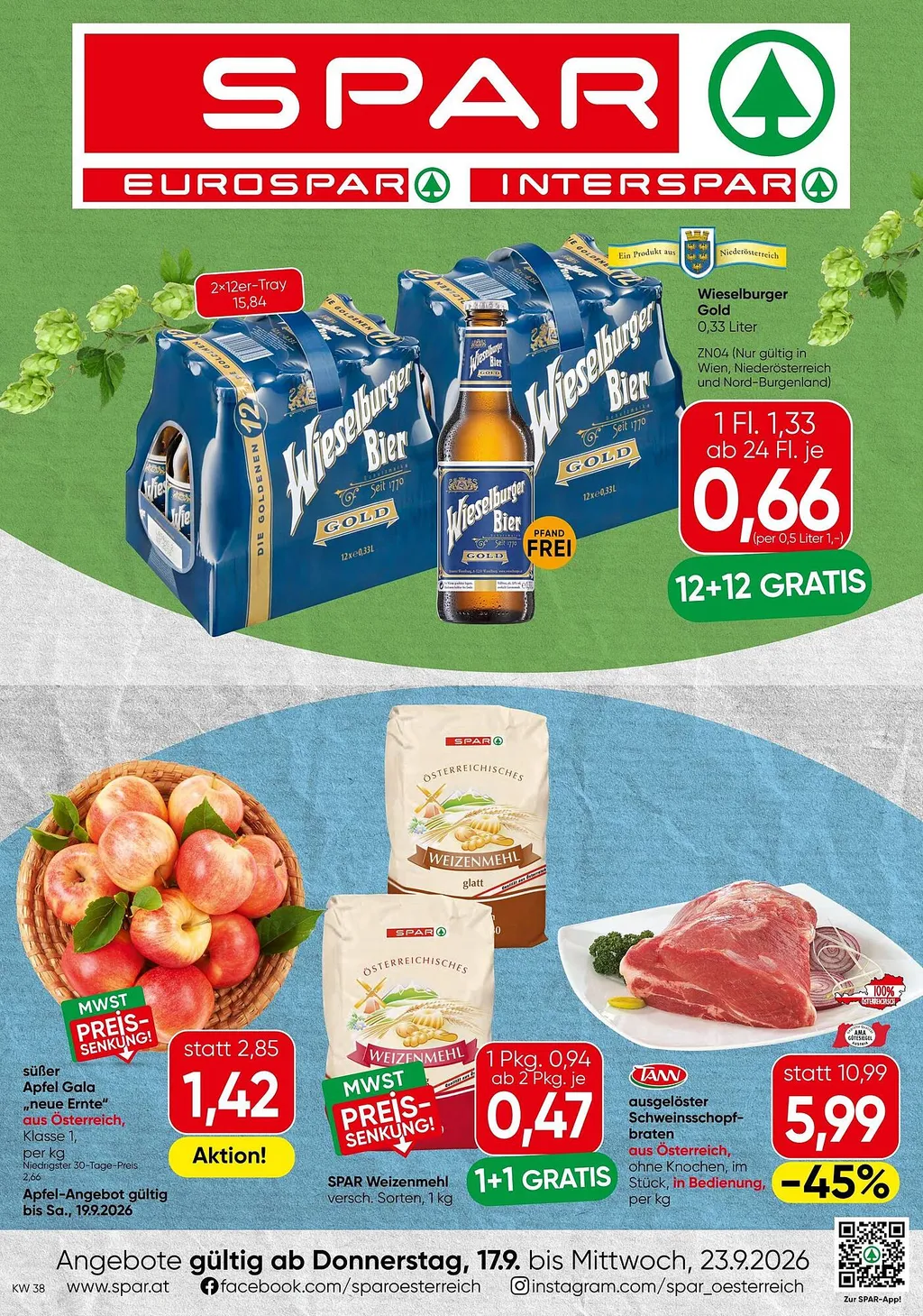 Spar Flugblatt ab 17.09.2026 (Donnerstag)