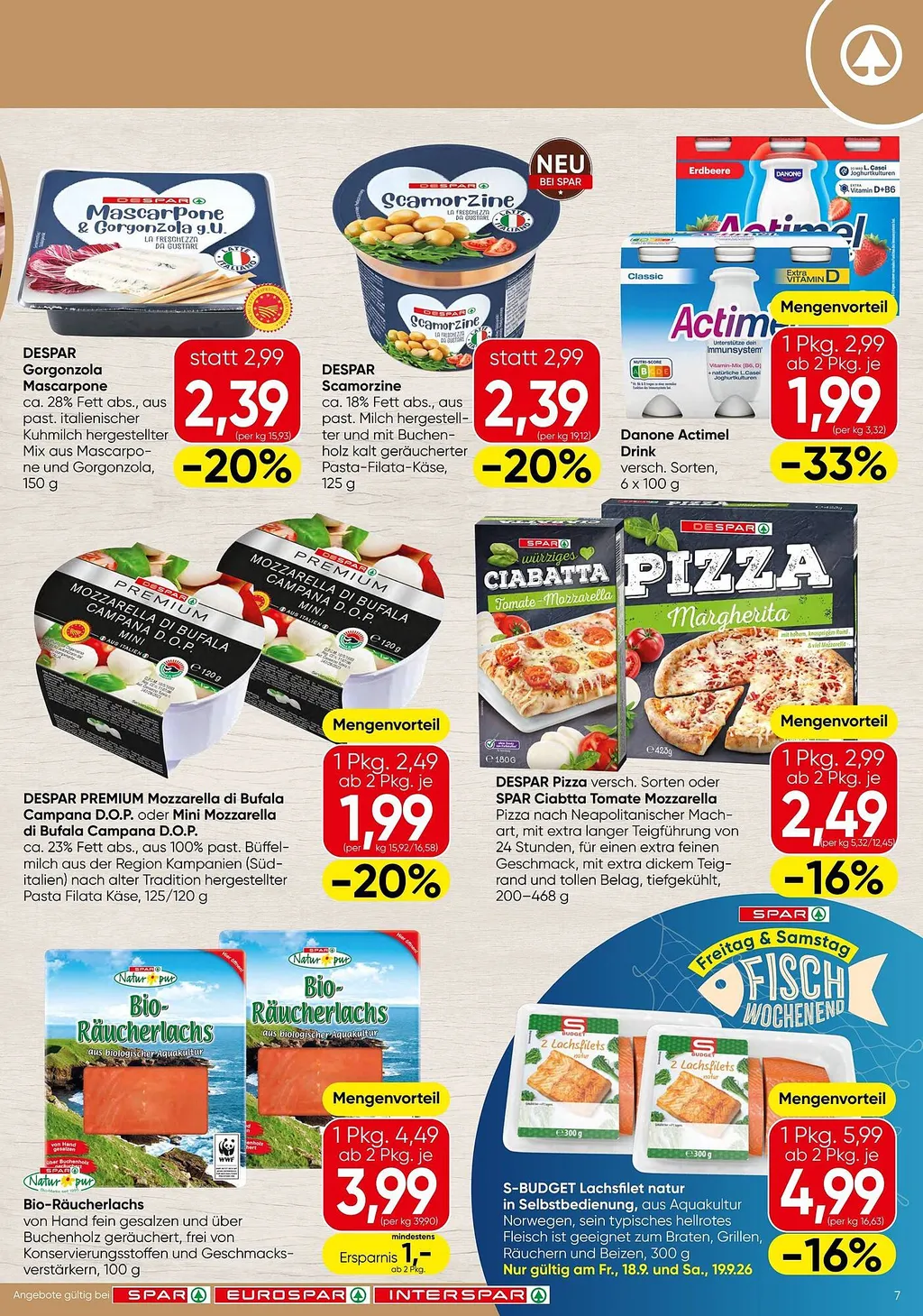 Spar Flugblatt ab 17.09.2026 (Donnerstag)