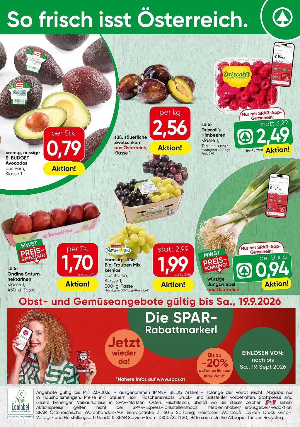Spar Flugblatt ab 17.09.2026 (Donnerstag)