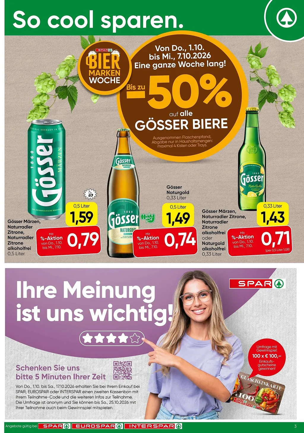 Spar Flugblatt ab 01.10.2026 (Donnerstag)