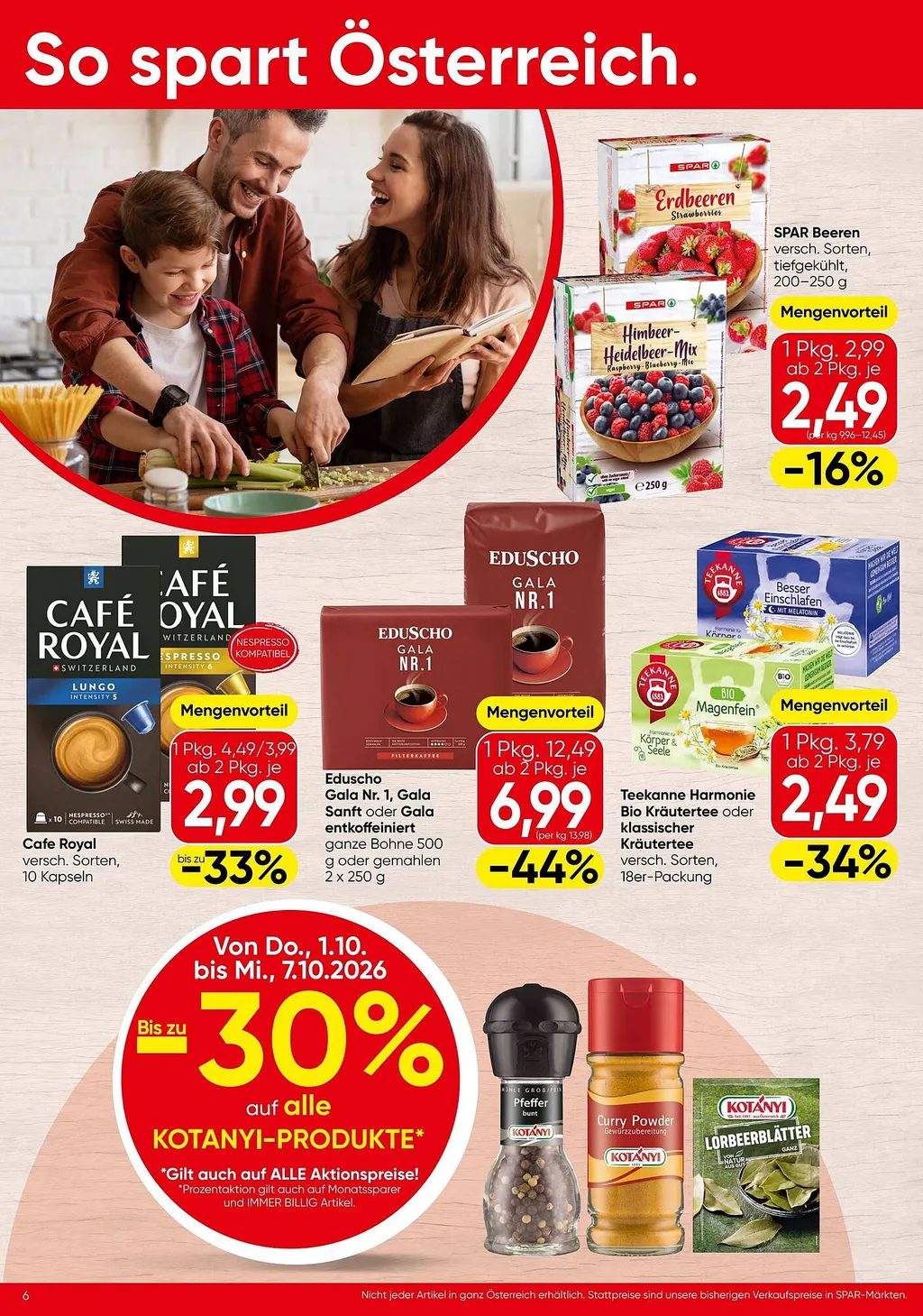 Spar Flugblatt ab 01.10.2026 (Donnerstag)