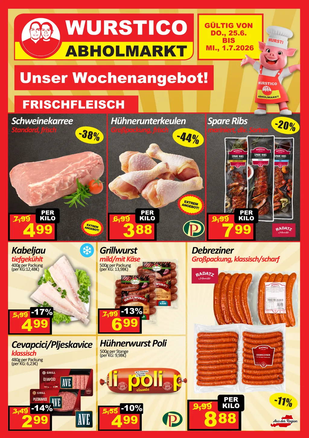 Wurstico Flugblatt ab 25.06.2026 (Donnerstag)