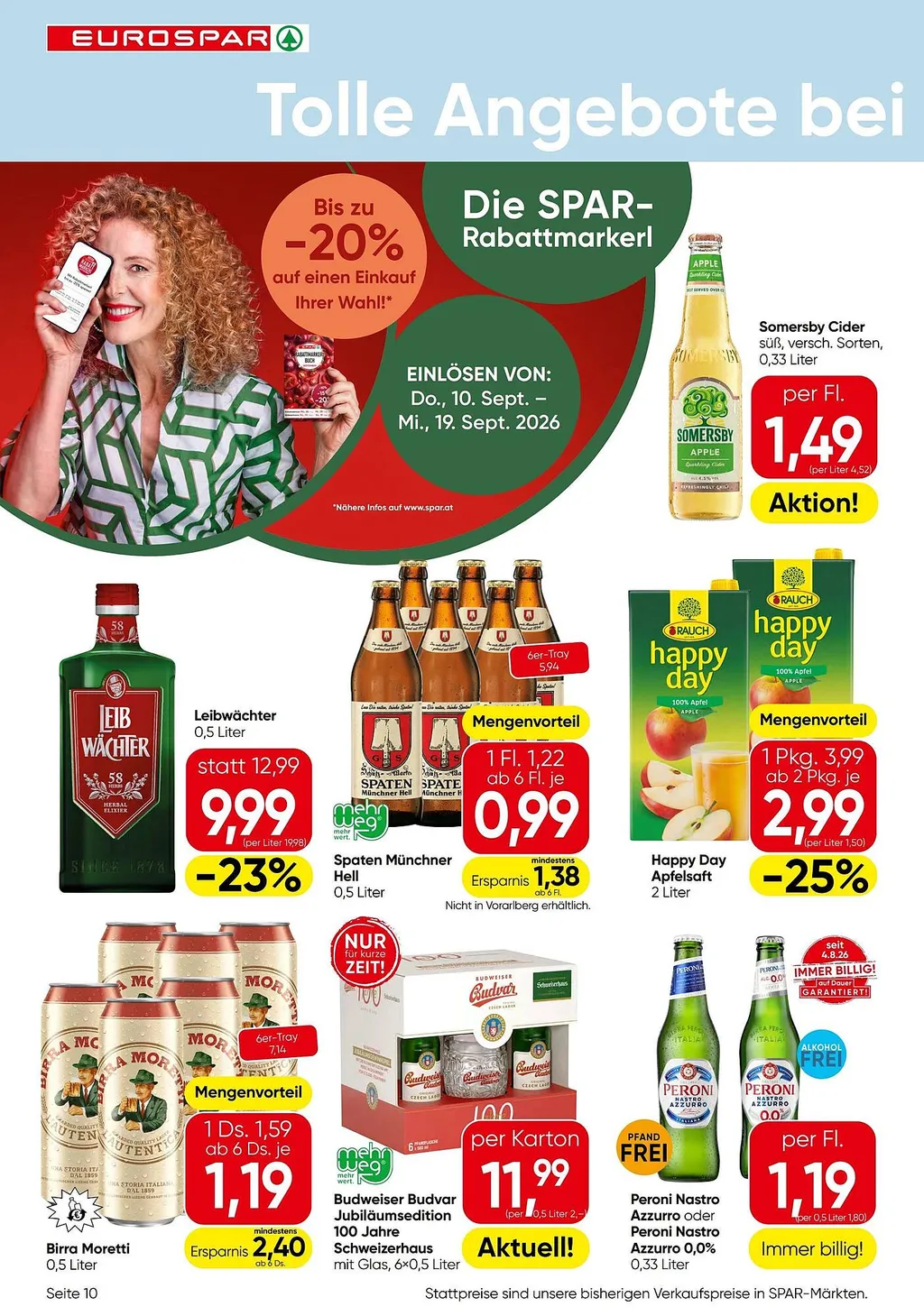 Eurospar Flugblatt ab 10.09.2026 (Donnerstag)