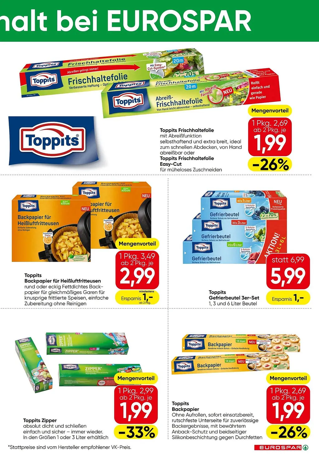 Eurospar Flugblatt ab 10.09.2026 (Donnerstag)