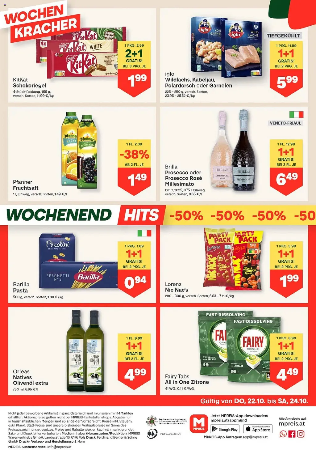 MPreis Flugblatt ab 22.10.2026 (Donnerstag)