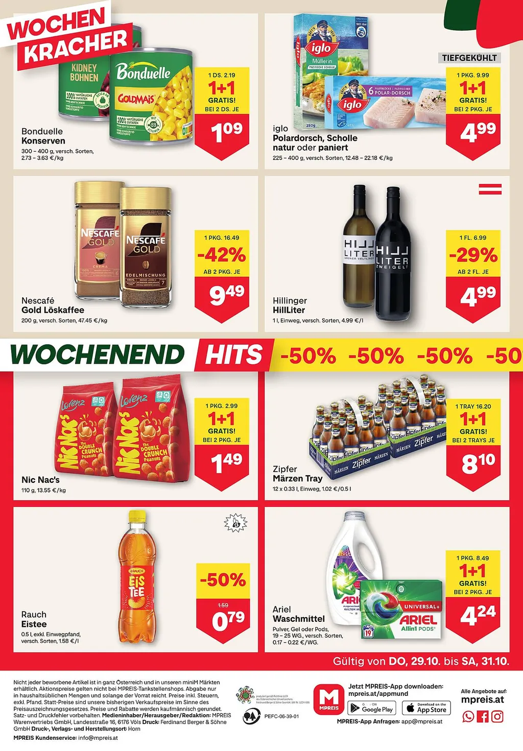 MPreis Flugblatt ab 29.10.2026 (Donnerstag)