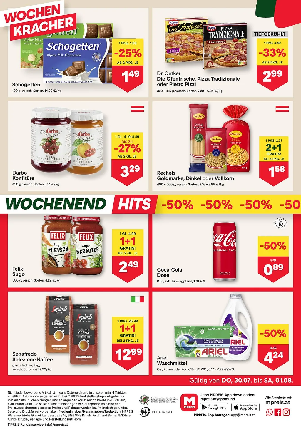 MPreis Flugblatt ab 30.07.2026 (Donnerstag)