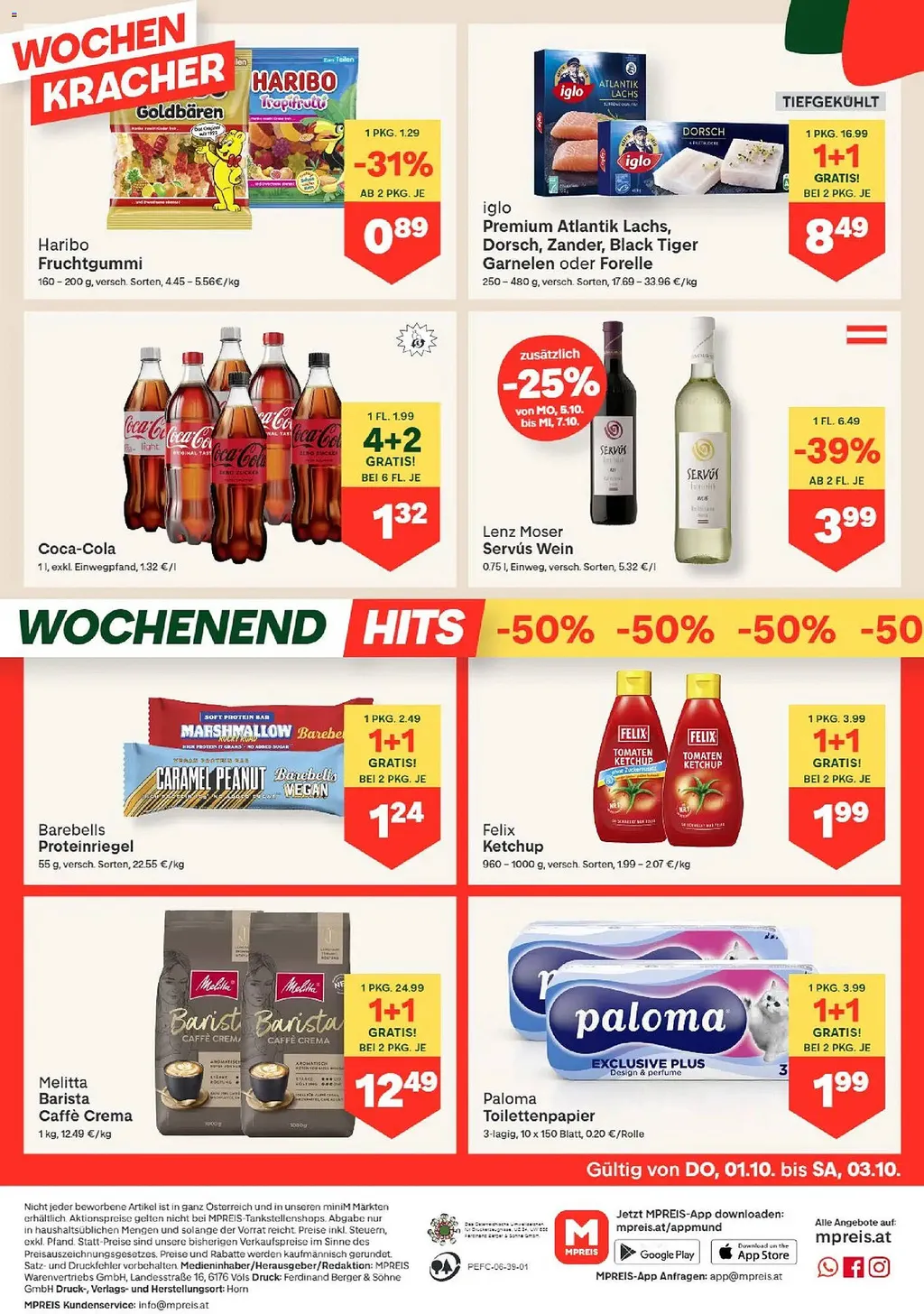 MPreis Flugblatt ab 01.10.2026 (Donnerstag)