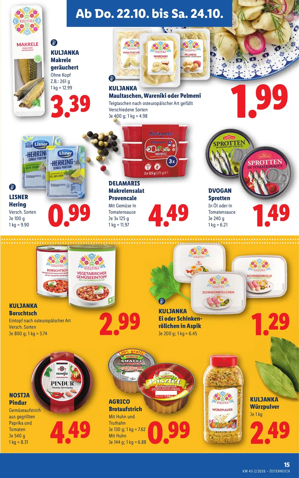 Lidl Flugblatt ab 22.10.2026 (Donnerstag)