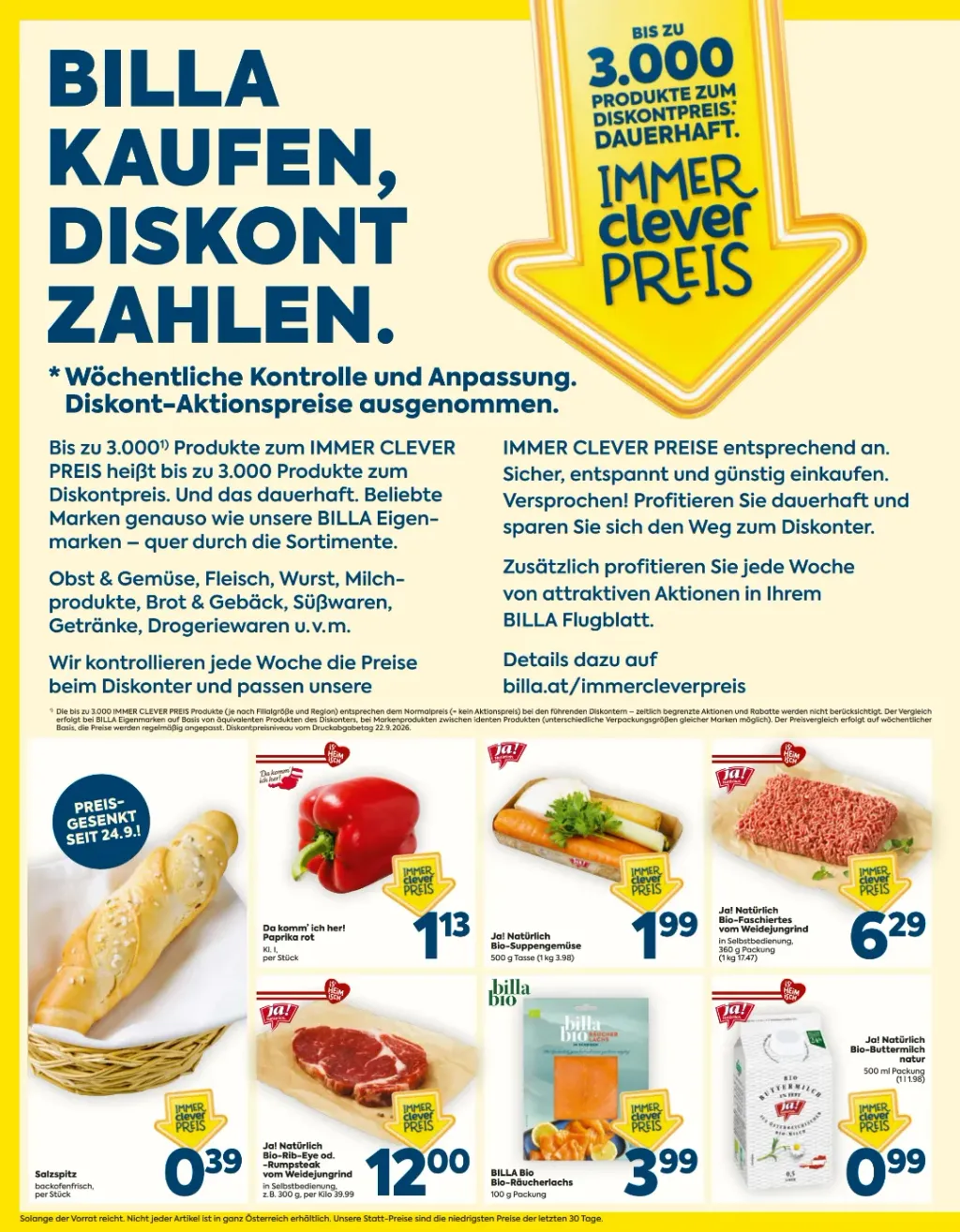 Billa Flugblatt ab 08.10.2026 (Donnerstag)