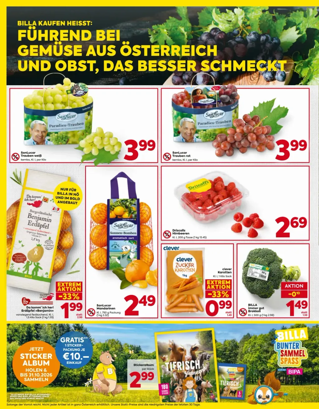 Billa Flugblatt ab 08.10.2026 (Donnerstag)