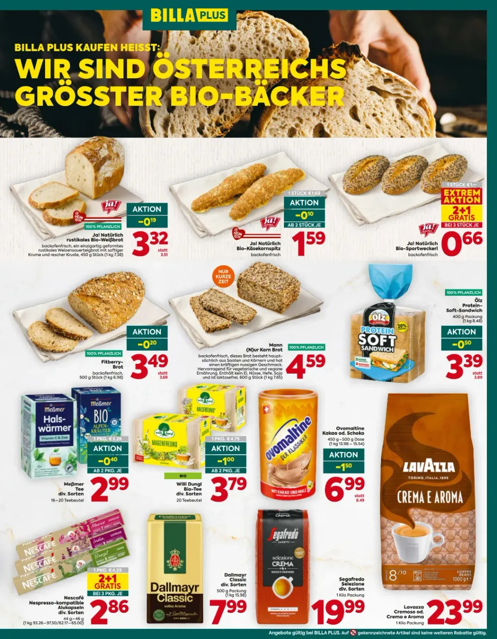 Billa Plus Flugblatt ab 08.10.2026 (Donnerstag)