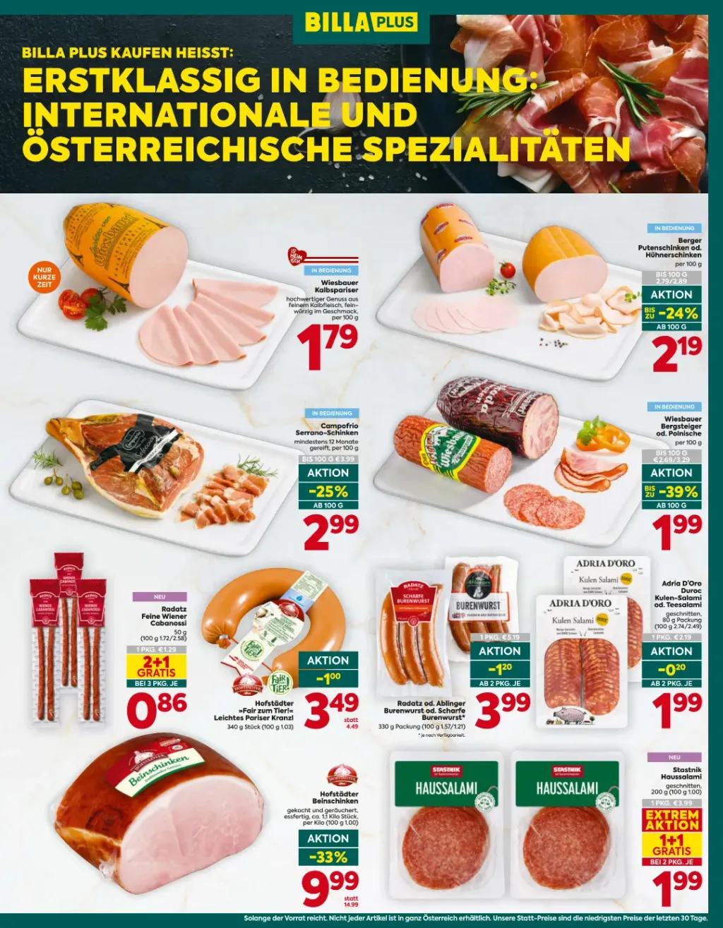 Billa Plus Flugblatt ab 08.10.2026 (Donnerstag)