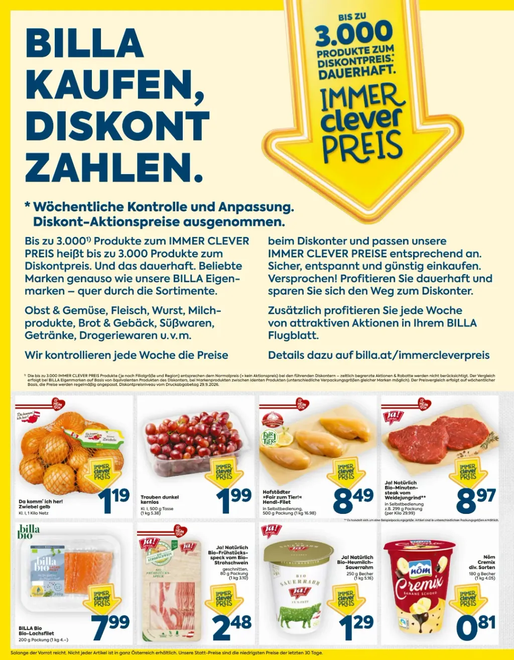Billa Flugblatt ab 15.10.2026 (Donnerstag)