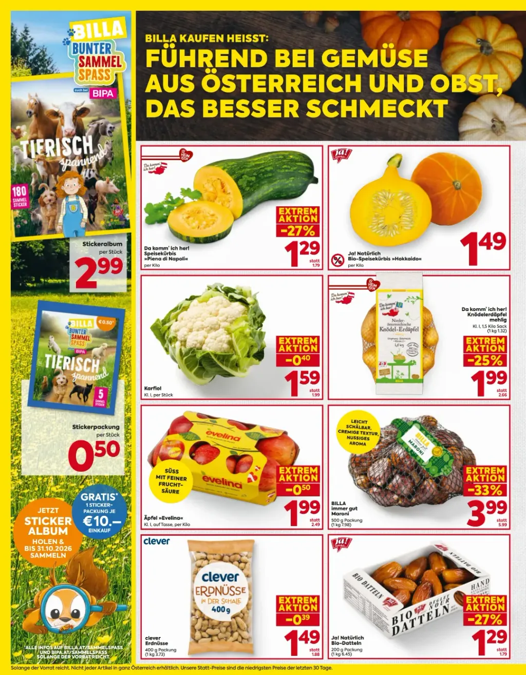 Billa Flugblatt ab 15.10.2026 (Donnerstag)