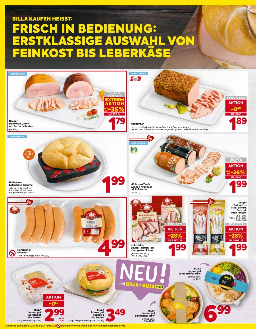 Billa Flugblatt ab 15.10.2026 (Donnerstag)